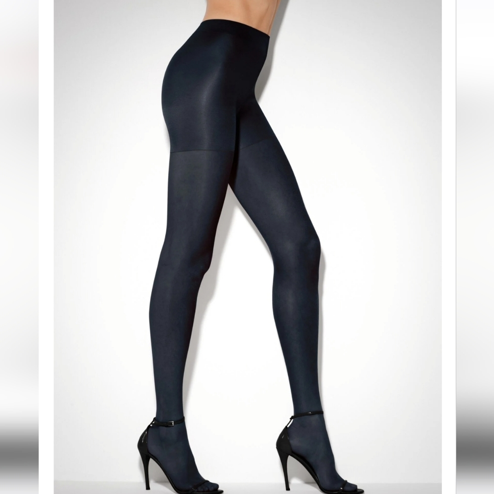 3 pack, Size A Talbots Silky Support Control Top Sheer Toe pantyhose - black